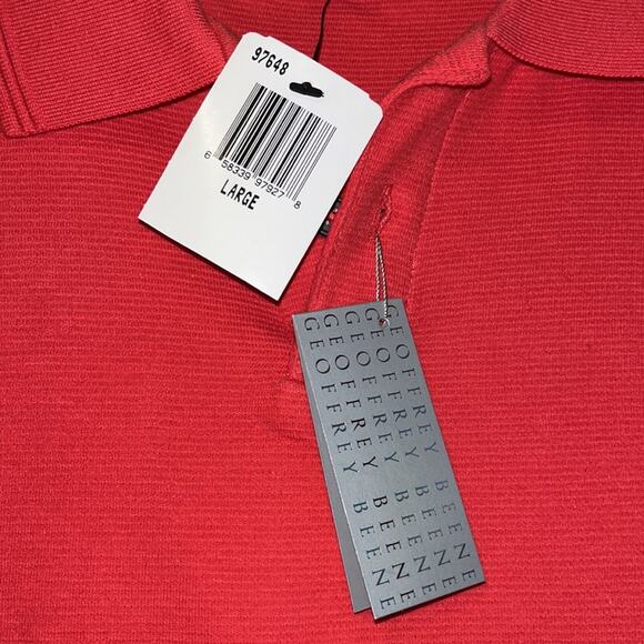 Men’s Geoffrey Beene Orange Polo Shirt, NWT - Picture 7 of 8